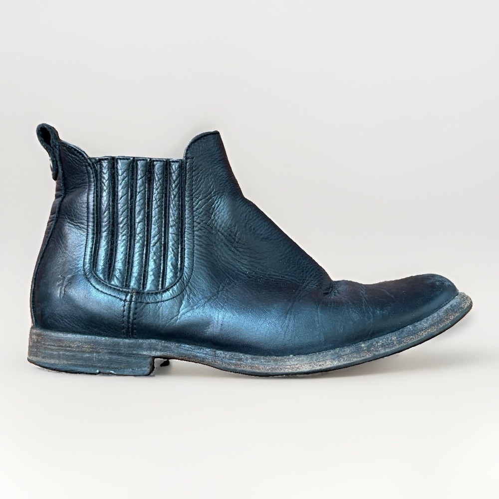 Frye Pippa Chelsea Boots Womens Sz 10 B Black Leather Ankle Slip On